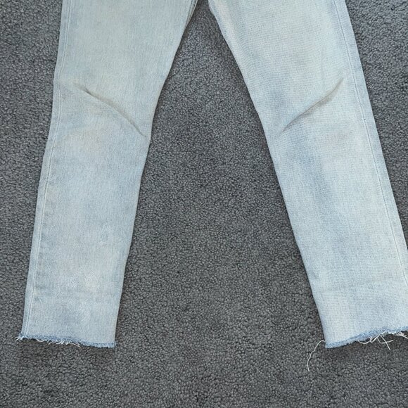 REFORMATION VINTAGE LEVI'S REPURPOSED LIGHT WASH RARE BACK SEAMS  MADE IN USA 25 - Picture 3 of 16